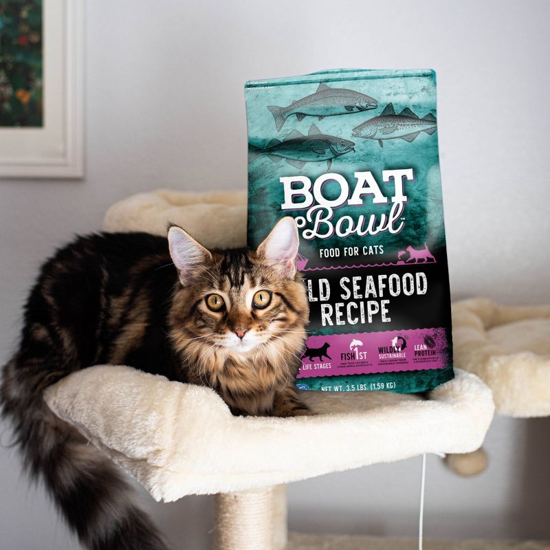 Boat To Bowl Fish, Salmon and Wild Seafood Flavor Recipe Dry Cat Food - 3.5lbs, 4 of 13