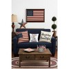 C&F Home 10" x 10" Peace Love Fireworks 4th of July Patriotic Embroidered Square Accent Small Petite Throw Pillow - 3 of 4
