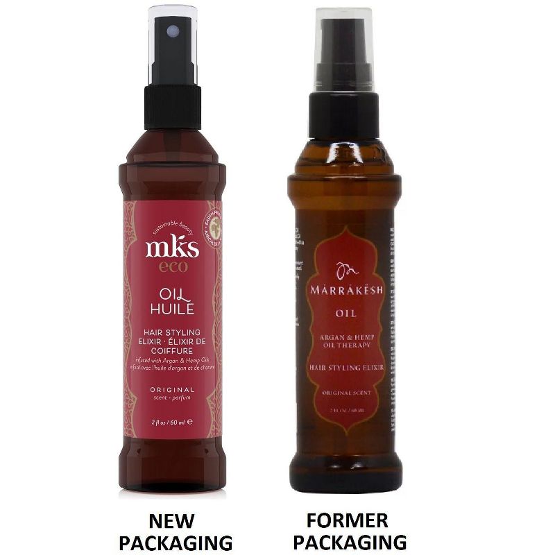 MKS eco Oil Huile Hair Styling Elixir (2 oz, Original Scent) Argan Oil Hair Serum (formerly Marrakesh Oil), 2 of 10