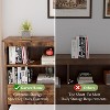 Full Bed Frame with High Storage Bookcase Headboard,Wood Bed Frame with 4 Storage Drawers,No Box Spring Needed,Metal Frame,Noise-Free,Vintage Brown - 4 of 4