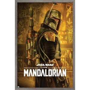 Trends International Star Wars: The Mandalorian Season 2 - Boba Fett One Sheet Framed Wall Poster Prints - 1 of 4