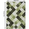 Plaid Runner Rug – Machine Washable, Abstract Geometric Design, Non-Slip, for Hallway, Kitchen, Bedroom, Living Room - 2 of 4