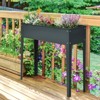 Gulches Dark Gray Elevated Metal Garden Bed with Legs and Drainage Holes - 2 of 4