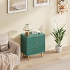 Fluted Dresser for Bedroom with 3 Drawers,Wooden Chest of Drawers with Metal Handle & Feet - 2 of 4
