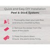 Self Adhesive 12-Inch Vinyl Floor Tiles, 20 Tiles - 12" x 12", Peel & Stick, DIY Flooring - 2 of 4