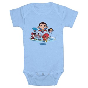 Infant's DC Super Friends Chibi Action Group Bodysuit - 1 of 3