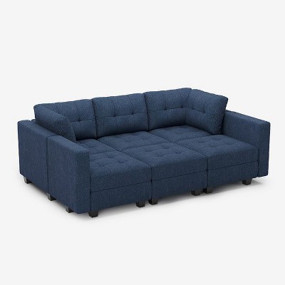 Belffin Modular Weave Sleeper Sofa with Storage Seat (6 Seats + 7 Sides)
