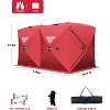 Lumiparty Pop-Up Ice Fishing Shelter, 5-7 Person Insulated Tent, Portable Hub-Style Ice Fishing Shelter, 68 Square Feet of Fishable Area - 4 of 4