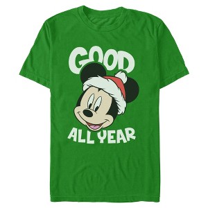 Mens Mickey & Friends Good All Year Happy Face T Shirt - 1 of 4