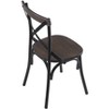 Nordlys Set of 2 Metal and Gray Wood Dining Chairs Industrial Style Dining Room - 2 of 4
