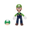 Nintendo Super Mario 4'' Luigi with Green Mushroom Action Figure - 3 of 4