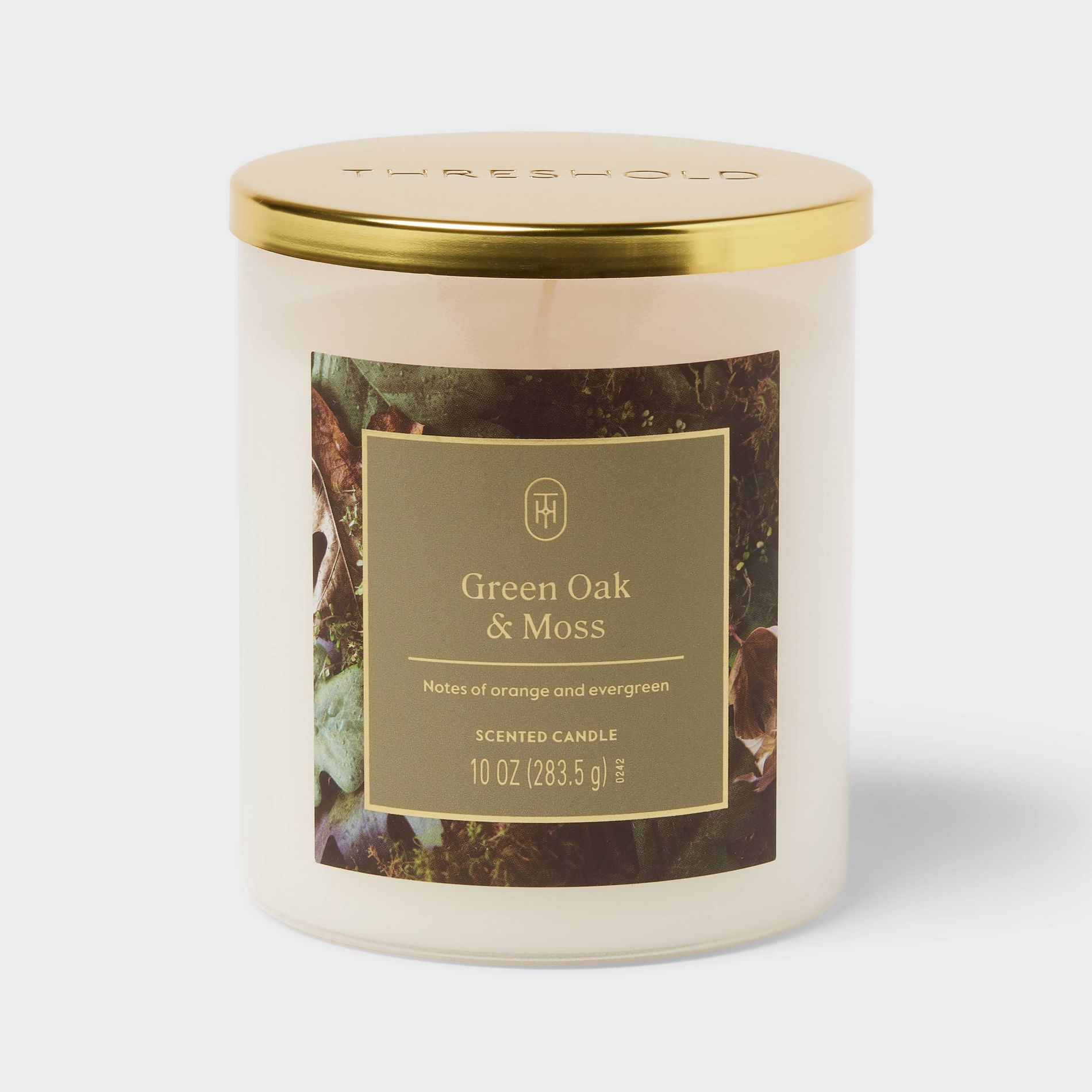 Lidded Green Oak and Moss Jar Candle 10oz - Threshold™