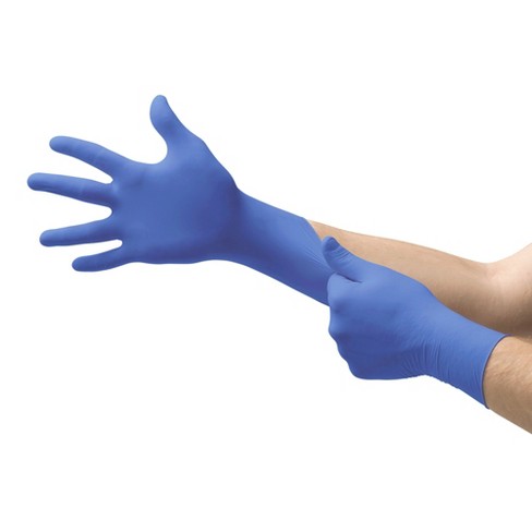 MICROFLEX Cobalt Disposable Nitrile Exam Glove Standard Cuff Length LARGE N193 100 per Box - image 1 of 2