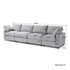 Modern Sectional Sofa 134 Inch 4-Seater Cloud Couch with Chenille Deep Seat Couches for Living Room, Bedroom and Apartment - 3 of 4
