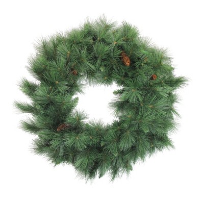 Northlight 36" Unlit Green Long Needle Pine with Pine Cones Artificial Christmas Wreath