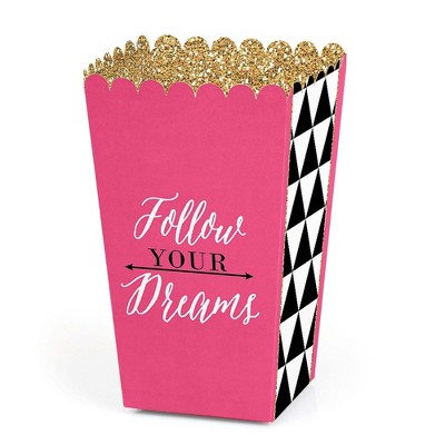 Big Dot of Happiness Dream Big - Graduation - Party Favor Popcorn Treat Boxes - Set of 12