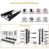 FONTOI 2PCS Pot Organizer Rack, 8 Tiers Pot Lid Organizer, Cookware Organizers and Storage for Kitchen, Black, 23"*9"*15.7" - 3 of 4