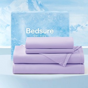 Cooling Sheets, Cooling Bed Sheets for Hot Sleepers, Chill Cool Sheet, Deep Pocket Up to 17.5 Inches, Soft & Breathable California King Sheet Sets, 4 - 1 of 4