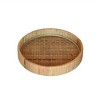 HomeRoots 10" Natural Round Bamboo Handmade Serving Tray - 4 of 4