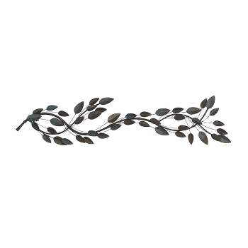 Traditional Rustic Metal Leaf Wall Decor Brown - Olivia & May