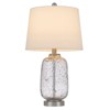 Cal Lighting Solaro distressed glass table lamp with hardback taper drum shade - 2 of 4