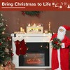 Angel Sar Santa & Reindeer Sleigh Advent Calendar with 24 Drawers & LED Lights, Christmas Countdown Calendar with Village Scene for Tabletop - 4 of 4