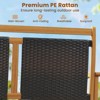 Tangkula Patio Rattan Glider Bench Swing Gliding Rocker for 2 w/ Acacia Wood Frame - 4 of 4