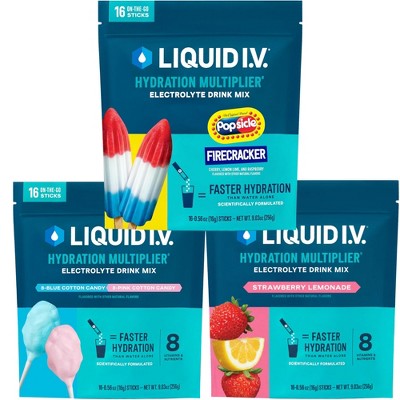 Liquid I.V. Hydration Multiplier - Summer Faves Mix Pack - 16 Servings/Flavor (48 Servings)