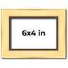 PosterPalooza | Photo Size Simple Gold Picture Frame - UV Acrylic, Foam Board Backing, Hanging Hardware - 2 of 4