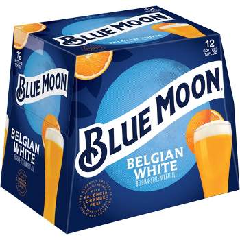 Blue Moon Belgian White Wheat Ale Beer - 12pk/12 fl oz Bottles