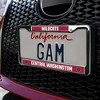 Central Washington Wild Cats Design Full Size Standard License Plate Metal Frame - 3 of 4