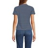 Lands' End Women's Drapey Rib Fitted Short Sleeve Mini T-Shirt - 2 of 4
