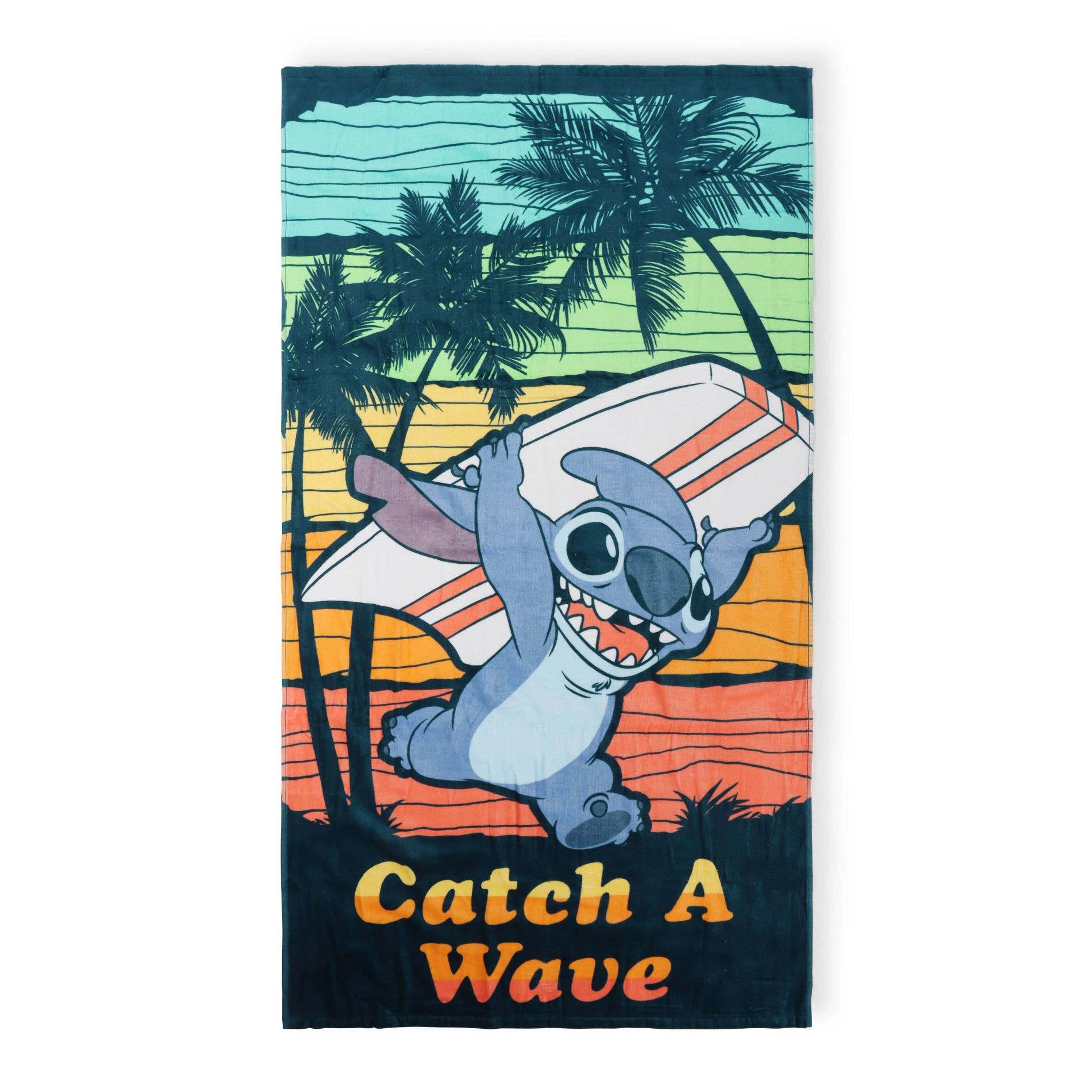 Lilo & Stitch Clubhouse Stitch Catch a Wave Beach Towel