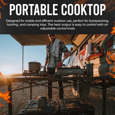 Gas One Dual Fuel Portable Grill with Stainless Steel Handle