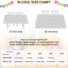 Wikineon Pink Rosette Rectangle Wedding Tablecloth 60x102 Inch Pink Table Cloths for Birthday Party 3D Flower Candy Table Cover for Sweetheart Decor - 2 of 4