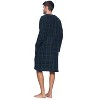 Ashford & Brooks Mens Flannel Plaid Long Sleep Shirt Henley Nightshirt - 3 of 4