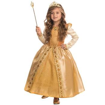 Dress Up America Gold Ball Gown Costume for Toddler Girls