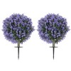 HOMCOM 2 Pack 1.3ft Artificial Eucalyptus Topiary Ball with Ground Stake,  Indoor Outdoor Faux Greenery, Faux Plants for Garden, Porch - 4 of 4