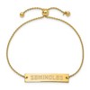 Black Bow Jewelry 14k Yellow Gold Plated Sterling Silver Florida State Seminoles NCAA ID Bracelet 9 Inch - 2 of 3