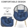 POCASSY Egg Chair Outdoor with Ottoman, Patio PE Wicker Rattan Egg Chair Lounge Basket Shape with Head Pillow - 4 of 4