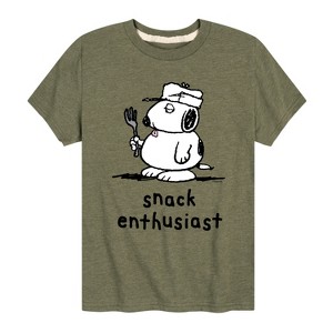 Boys' - Peanuts - Olaf Snack Enthusiast Short Sleeve Graphic T-Shirt - 1 of 4
