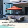 PURPLE LEAF 10/11/12/13ft Outdoor Patio Cantilever Umbrella with Base Offset Umbrella 360 Degree Rotation Round Umbrella for Deck Pool Garden - 3 of 4