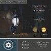 VAXCEL Rogers Park Aluminum 6.25-in. W 1 Light Black Motion Sensor Dusk to Dawn Outdoor Wall Lantern Clear Glass - 4 of 4