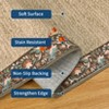 Floral Bordered Area Rugs for Living Room Bedroom Braided Print Rug Soft Washable Foldable Accent Rug Low Pile Non-Slip Carpet - 4 of 4