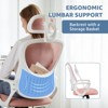 CENGHU Mesh Rolling Office Chair with Wheels and Adjustable Headrests, Lumbar Support, Comfy Armrest, Desk Chair for Home, Bedroom, Study - 2 of 4