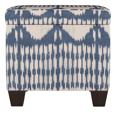 Fairland Square Storage Ottoman Ikat Tonal Blue - Threshold™