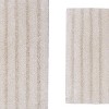 Knightsbridge Stylish And Comfortable Traditional Linear Design 2 PC Cotton Bath Rug Set 20"x30" & 24"x40" White - 4 of 4