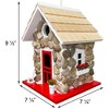 Home Bazaar 10" Fieldstone Guest Stone Cottage Bird House White - 2 of 4