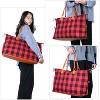 iMountek"Women’s Multi-functional Duffle Bag - Travel, Weekend, Overnight, Tote, Shoulder & Diaper Bag"LeoRed&White - 3 of 4