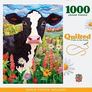 MasterPieces Quilted - Frolic in the Fields 1000 Piece Jigsaw Puzzle - 19.25"x26.75" - 1 of 4